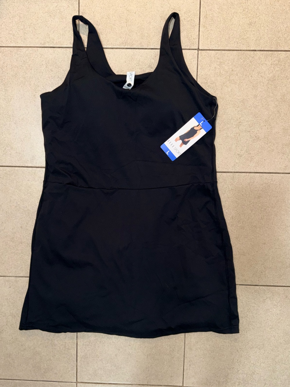 Elle Sport Women's Active Tennis Dress shorts Size L NWT